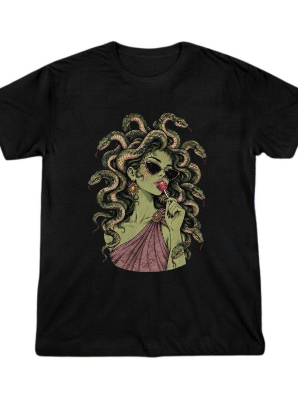 Gildan Shirt Medusa Graphic Tee - Black